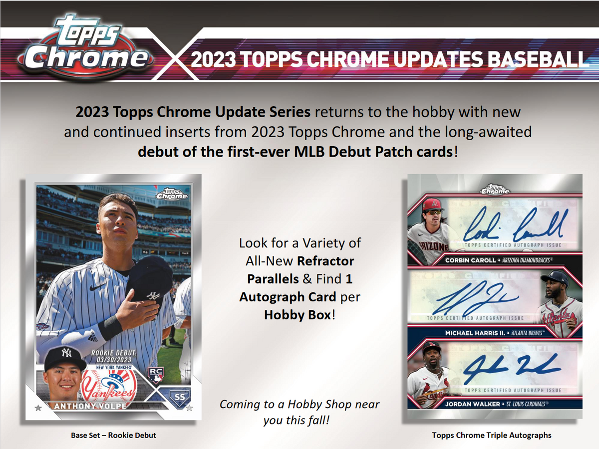 2023 Topps Chrome Update Series Baseball Hobby 6 Box Case