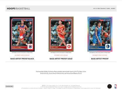 2023-24 Panini NBA Hoops Basketball 20 Hobby Box Case