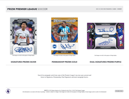 2023-24 Panini Prizm Premier League Soccer Hobby 12 Box Case