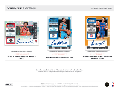 2023-24 Panini Contenders Basketball Hobby 12 Box Case