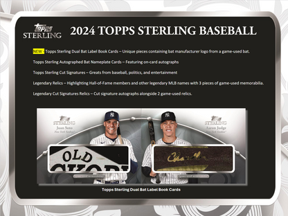 2024 Topps Sterling Baseball Hobby 4 Box Case