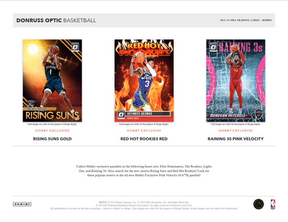 2023-24 Panini Donruss Optic Basketball Hobby 12 Box Case