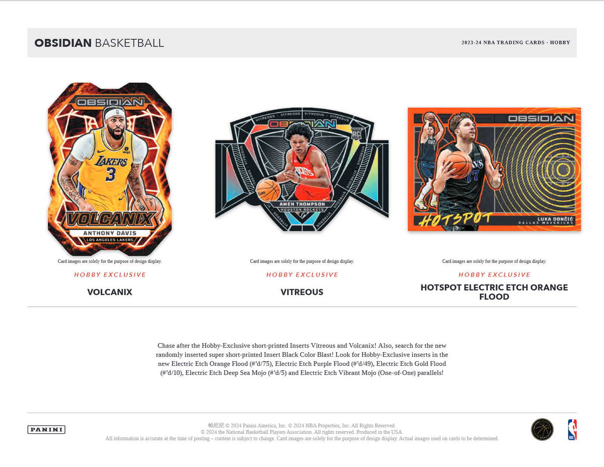 2023-24 Panini Obsidian Basketball Hobby Box