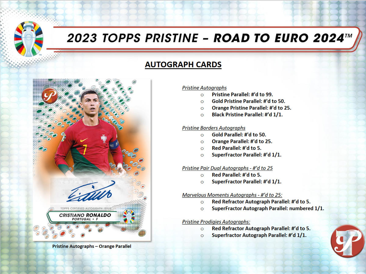 2023 Topps Pristine Road To Euro 2024 Soccer Hobby 8 Box Case