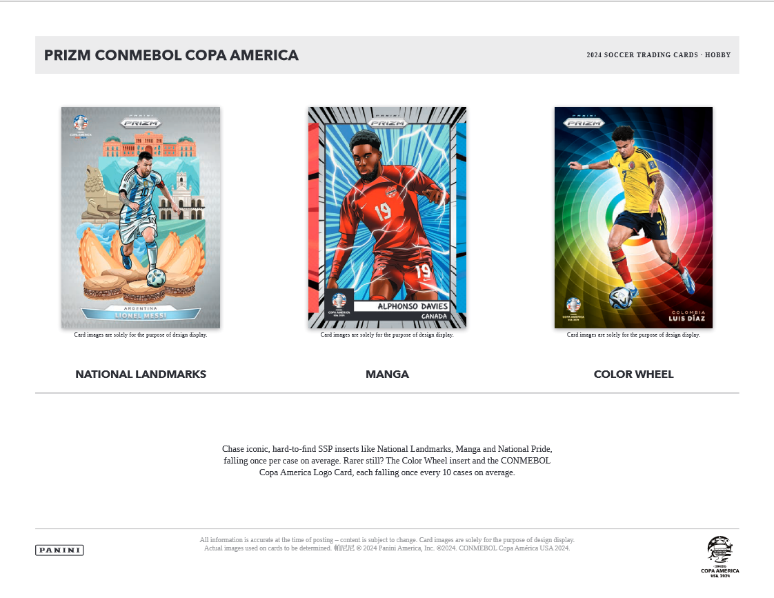 2023-24 Panini Prizm COPA America Soccer Hobby 12 Box Case