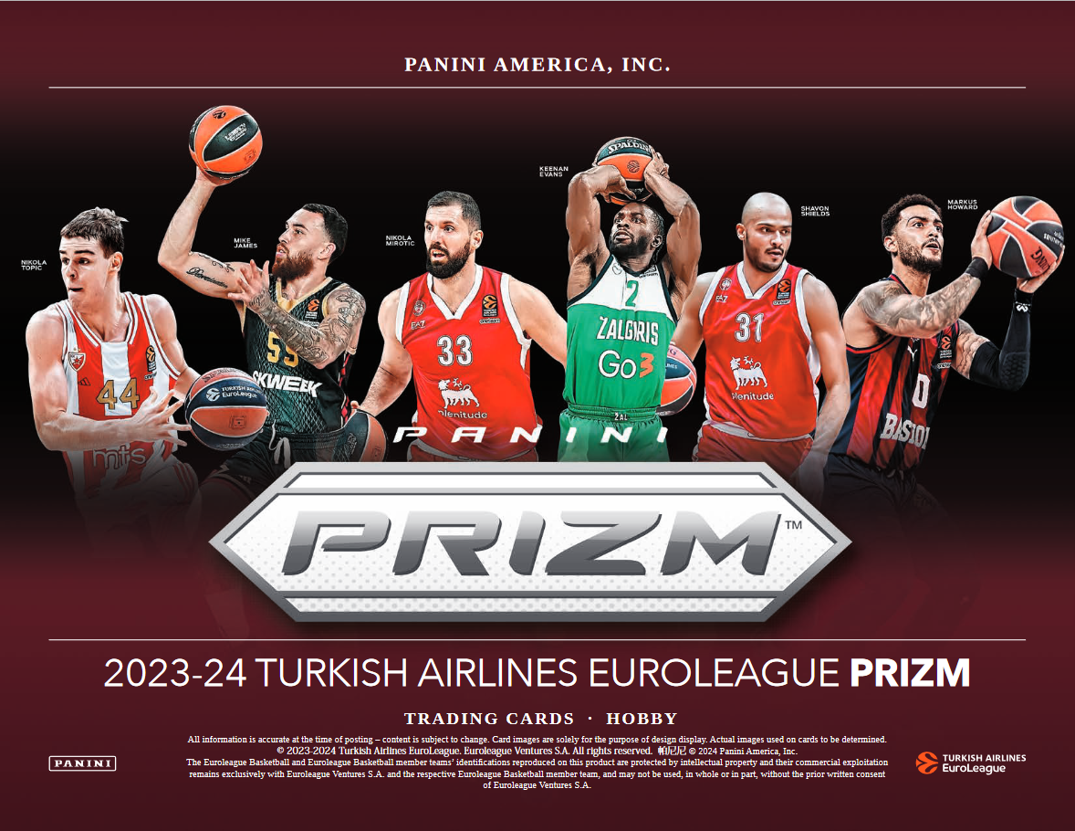 2023-24 Panini Prizm Euro league Basketball Hobby 10 Box Case