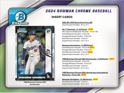 2024 Bowman Chrome Baseball Hobby 12 Box Case
