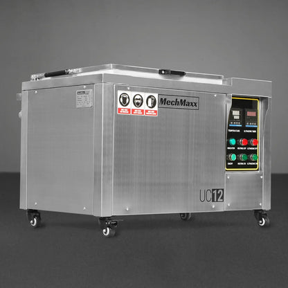 12 Gal / 47 L Heavy Duty Industrial Ultrasonic Parts Washer, 28kHz 9 Transducers , SS304 Tank, 6.6kW Heater, 208–240V 1 Phase Power