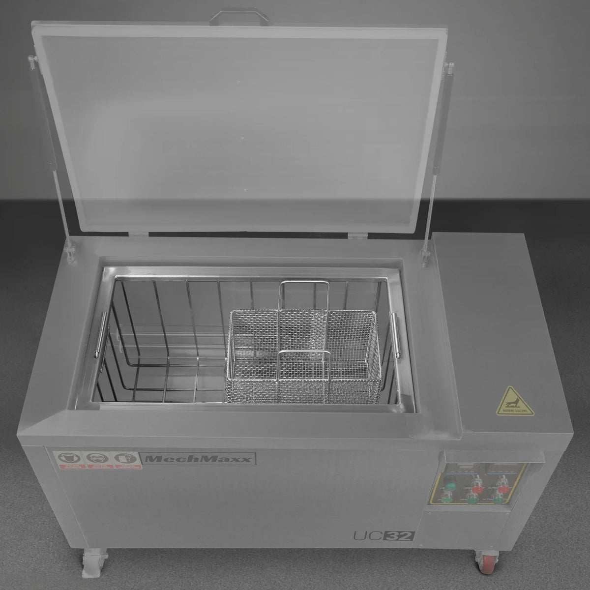 32 Gal / 120L Heavy Duty Industrial Ultrasonic Parts Washer, 28kHz 20 Transducers , SS304 Tank, 6.6kW Heater, 208–240V 3 Phase Power