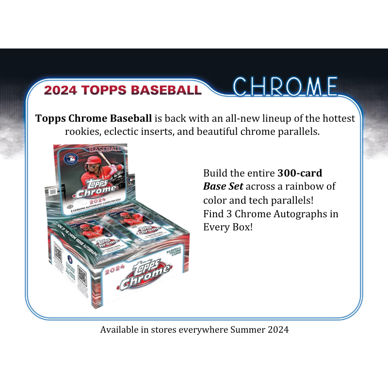 2024 Topps Chrome Baseball Jumbo 8 Box Case