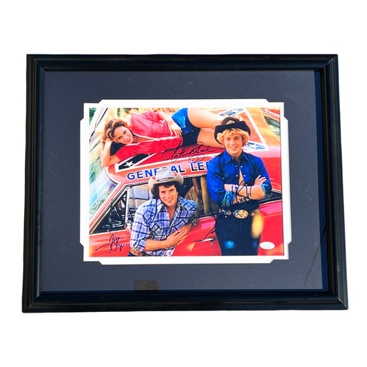 Dukes of Hazzard Signed Pose 2 Framed 11x14 Photo (JSA)