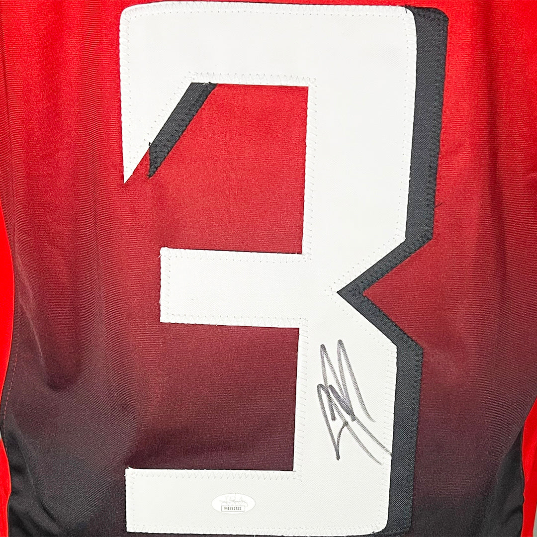 Jessie Bates III Signed Atlanta Red Football Jersey (JSA)