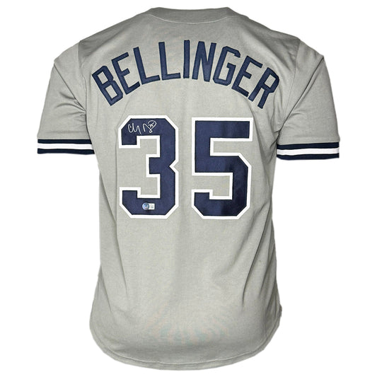 Clay Bellinger Signed New York Grey Baseball Jersey (Beckett)