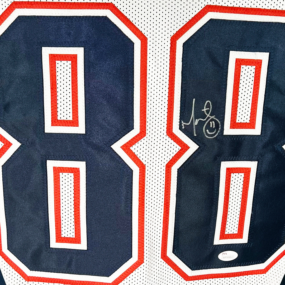 Martellus Bennett Signed New England White Football Jersey (JSA)