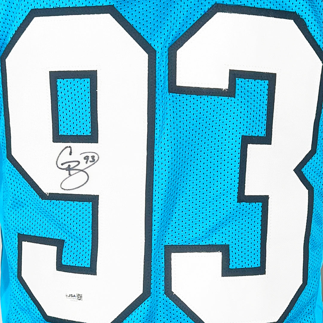 Chase Blackburn Signed Carolina Blue Football Jersey (JSA)