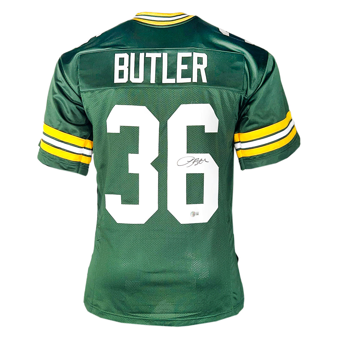 Leroy Butler Signed Green Bay Green Football Jersey (Beckett)