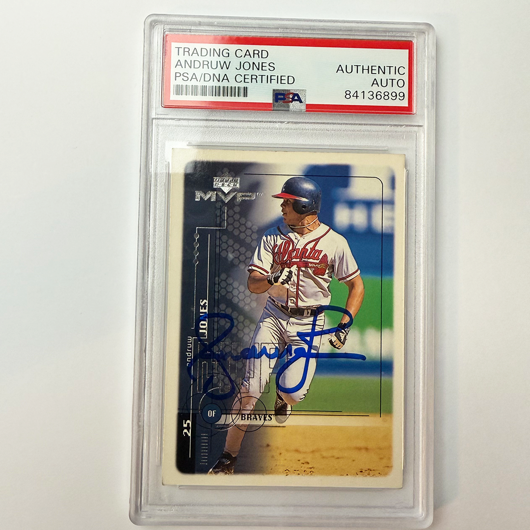 Andruw Jones Signed 1999 UpperDeck #25 PSA Auto Authentic