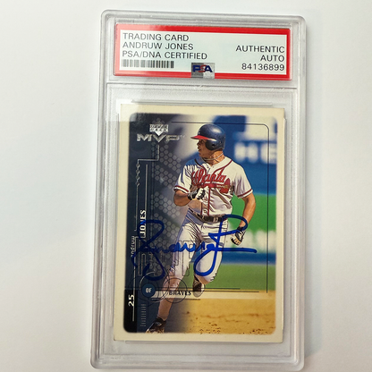 Andruw Jones Signed 1999 UpperDeck #25 PSA Auto Authentic