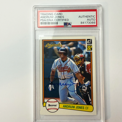 Andruw Jones Signed 2002 Donruss Originals #50 PSA Auto Authentic