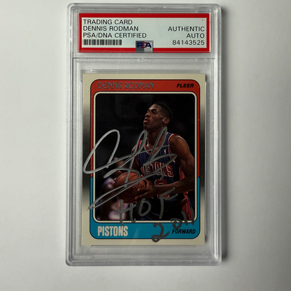 Dennis Rodman Signed 1988 Fleer #43 ROOKIE HOF 2011 PSA Auto Authentic