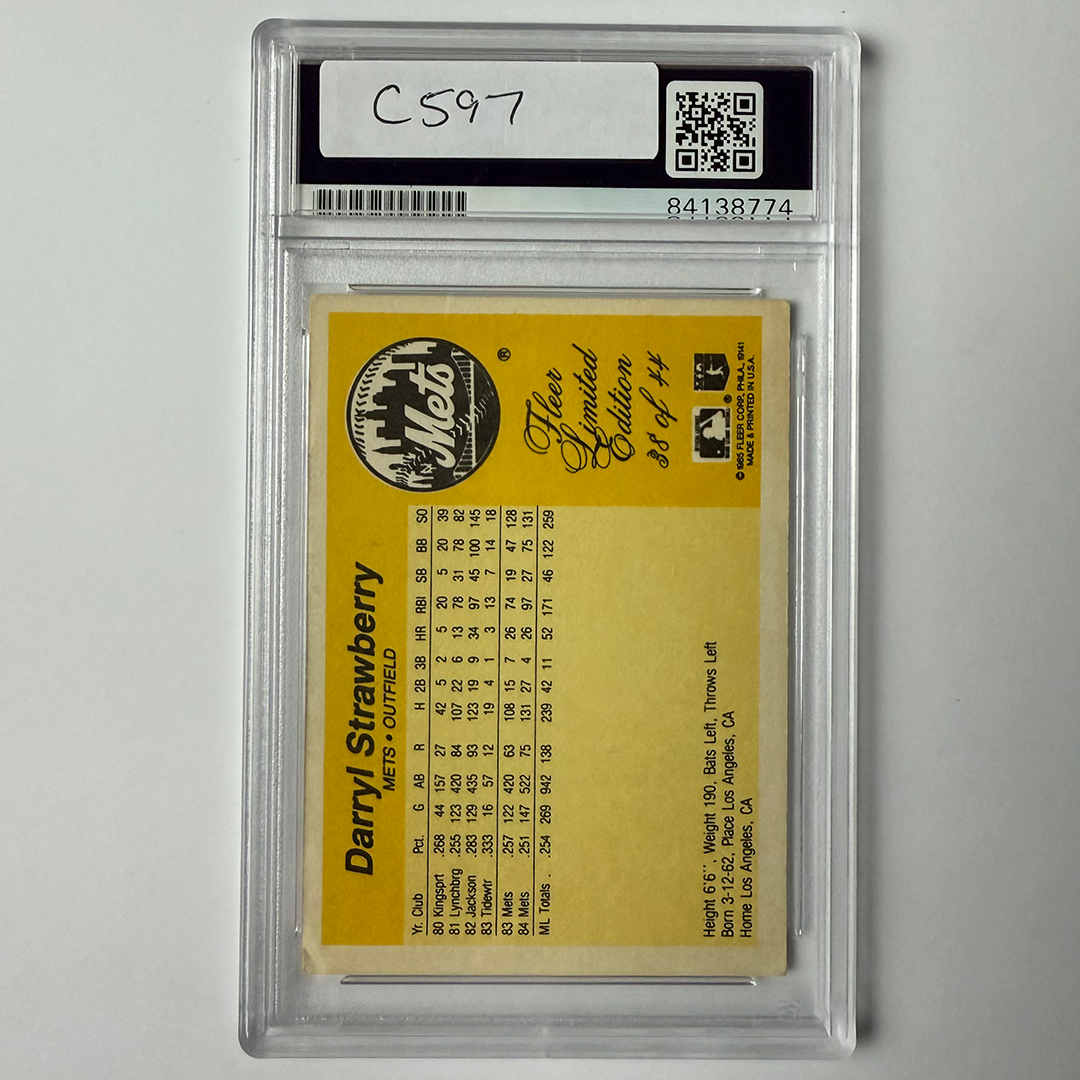 Darryl Strawberry Signed 1995 Fleer Limited Edition #38 PSA Auto Authentic