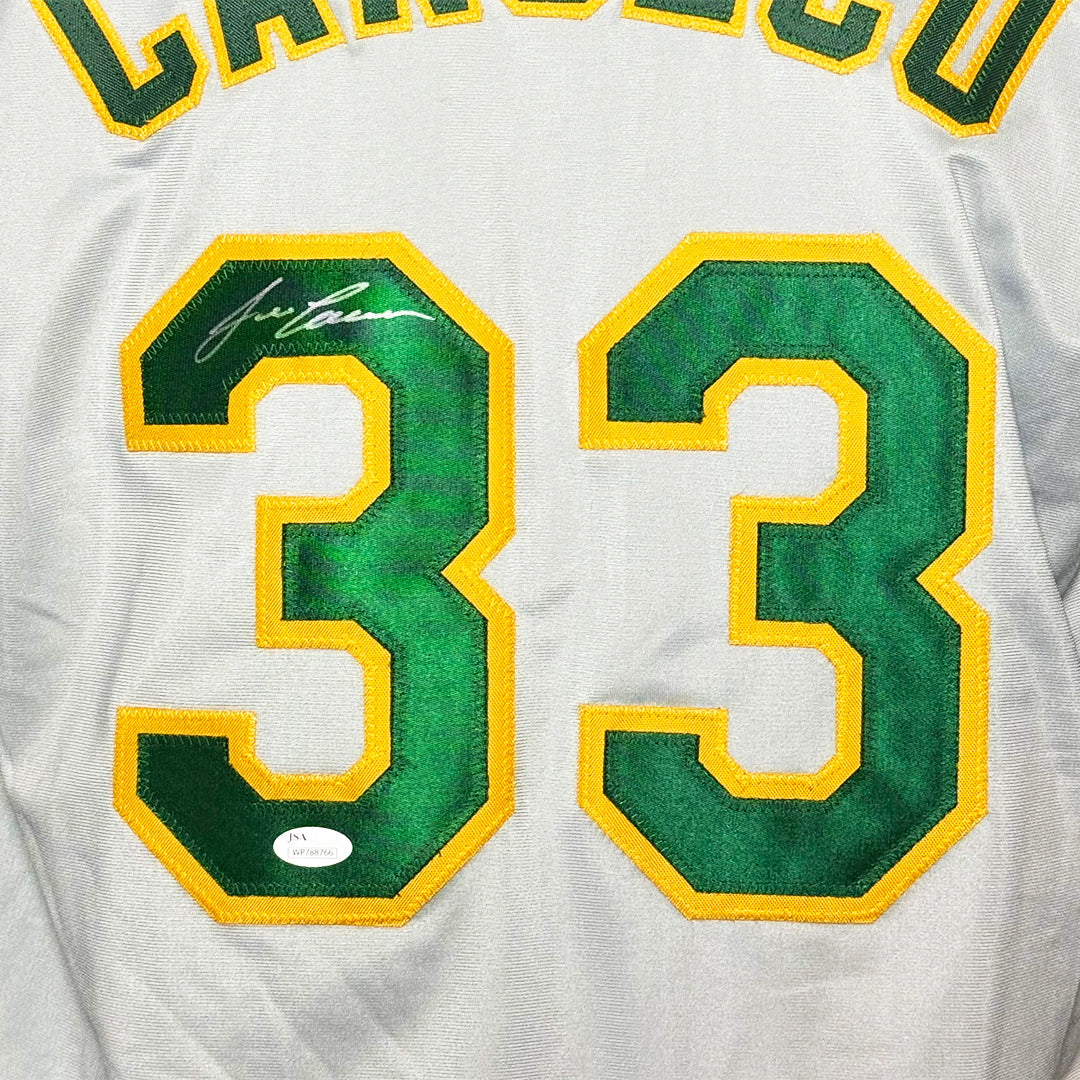 Jose Canseco Signed Oakland Grey Baseball Jersey (JSA)