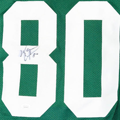 Wayne Chrebet Signed New York Green Bled Signature Football Jersey (JSA)