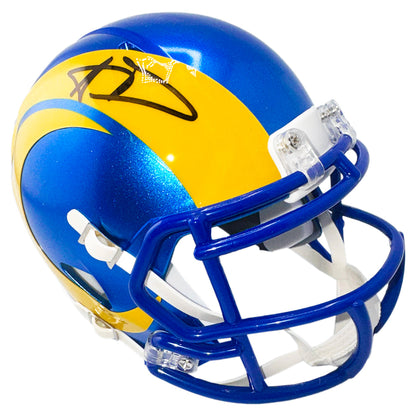 Aaron Donald Signed Los Angeles Rams Speed Mini Football Helmet (Beckett)
