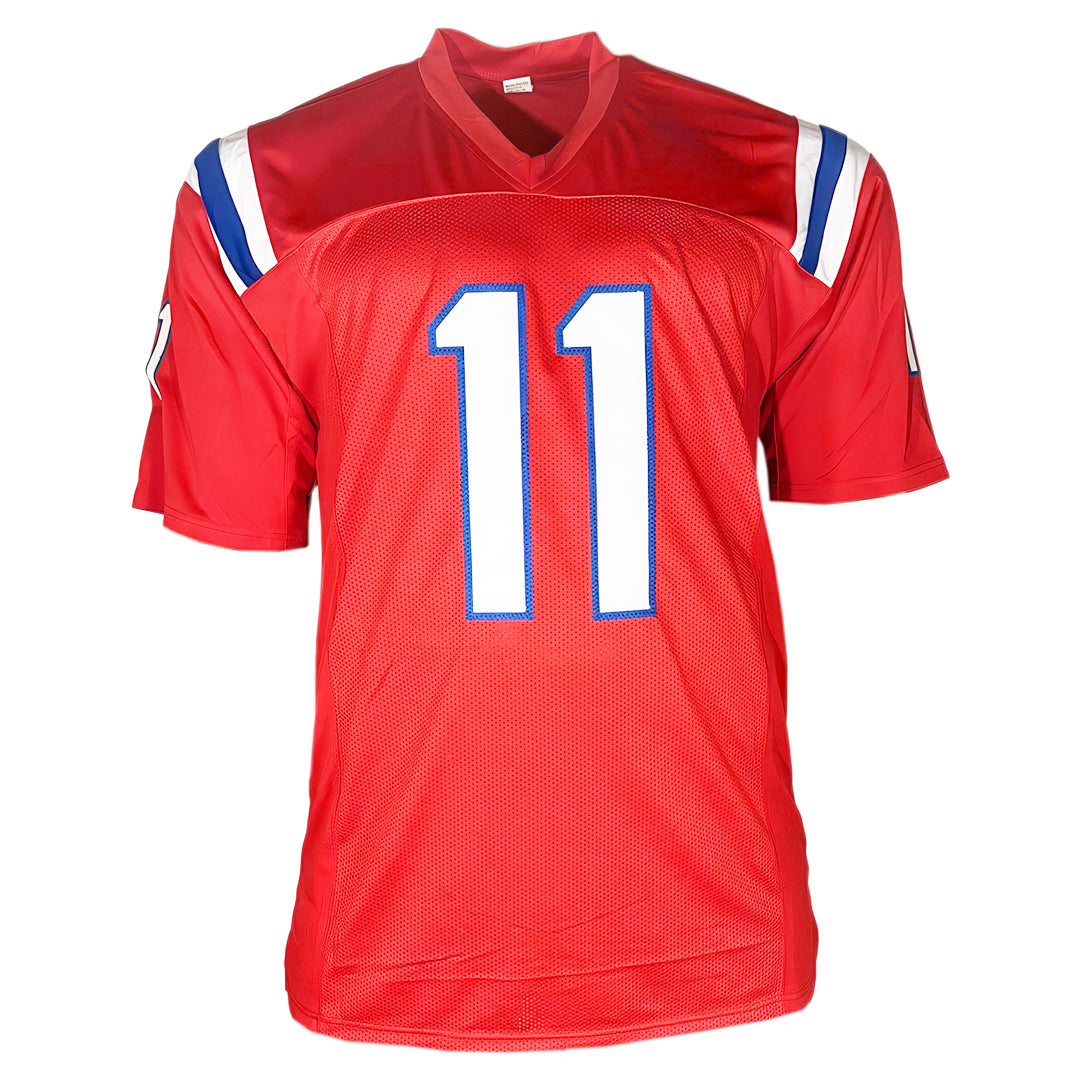 Julian Edelman Signed New England Red Football Jersey (JSA)