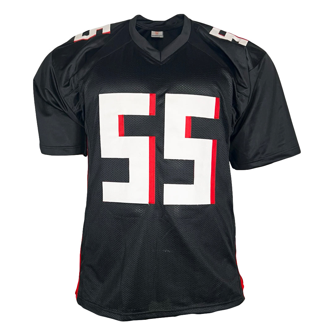 Kaden Elliss Signed John 3:16 Inscription Atlanta Black Football Jersey (Beckett)