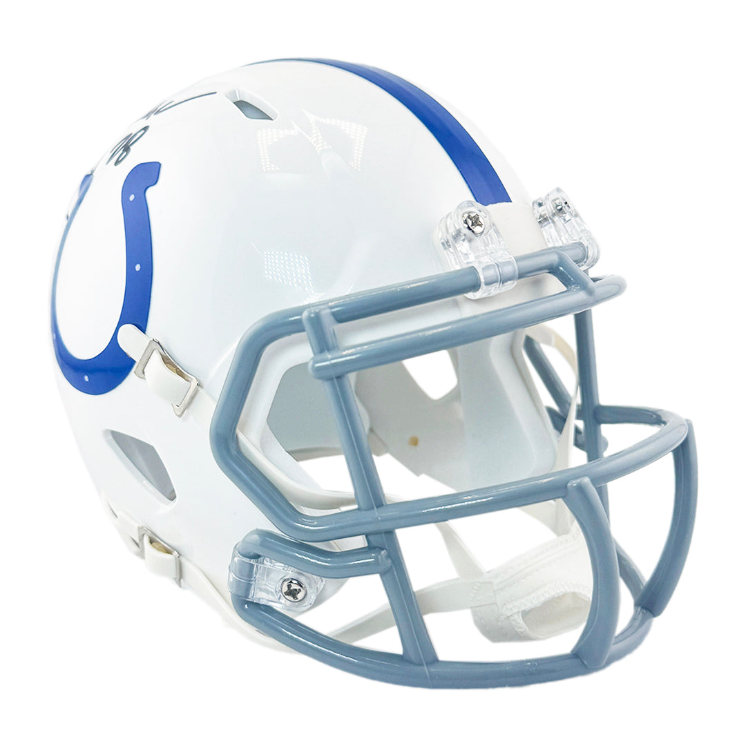 Marshall Faulk Signed Indianapolis Colts Speed Mini Football Helmet (JSA)