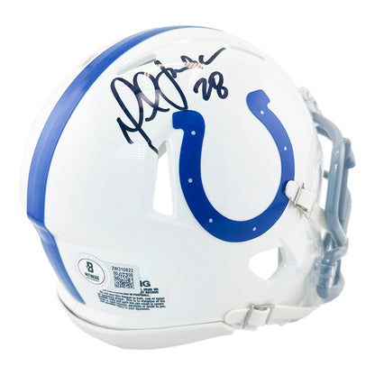 Marshall Faulk Signed Indianapolis Colts Speed Mini Football Helmet (JSA)