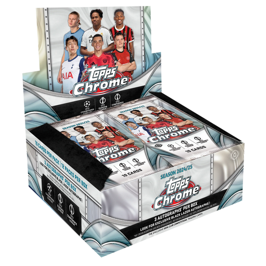 2024-25 Topps UEFA Club Competitions Chrome Soccer Jumbo Box