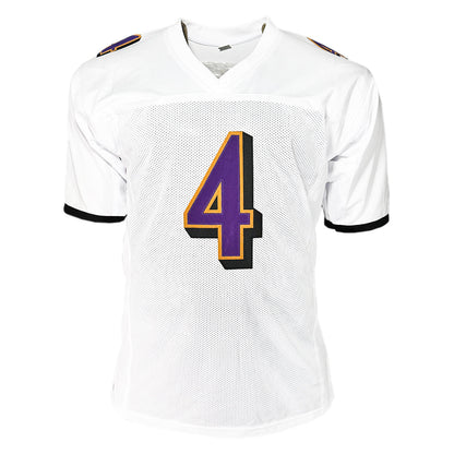 Zay Flowers Signed Baltimore White Football Jersey (JSA)