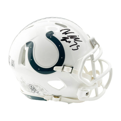 Will Fries Signed Indianapolis Colts Salute to Service 2024 Mini Football Helmet (Beckett)