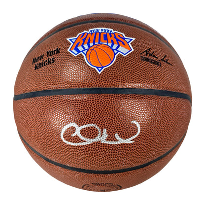 Alan Houston Signed New York Knicks NBA Team Logo Basketball (Beckett)