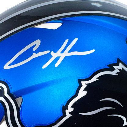 Aidan Hutchinson Signed Detroit Lions Authentic Alt 2024 Speed Full-Size Football Helmet (Beckett)