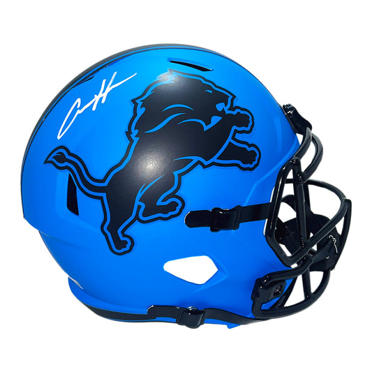 Aidan Hutchinson Signed Detroit Lions Rave Full-Size Replica Football Helmet (Beckett)