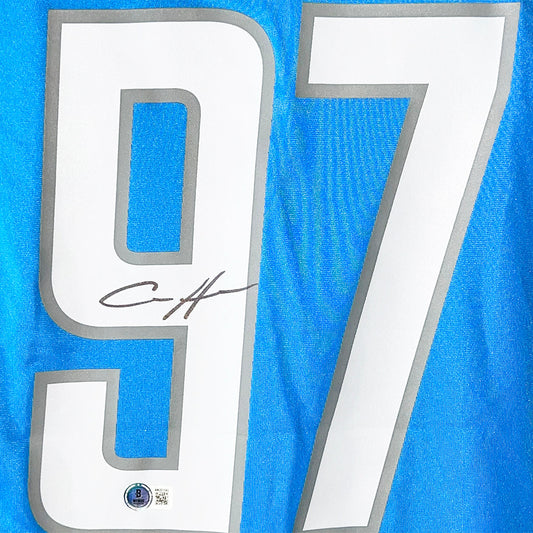 Aidan Hutchinson Signed Authentic Detroit Lions Nike Football Jersey Medium (Beckett)
