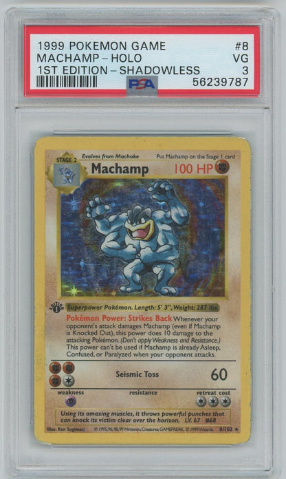 PSA (VG 3) Machamp-holo #8 - Pokemon Game (#56239787)