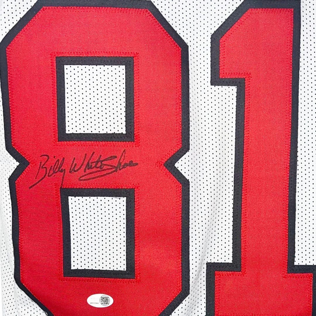 Billy "White Shoes" Johnson Signed Atlanta White Football Jersey (JSA)