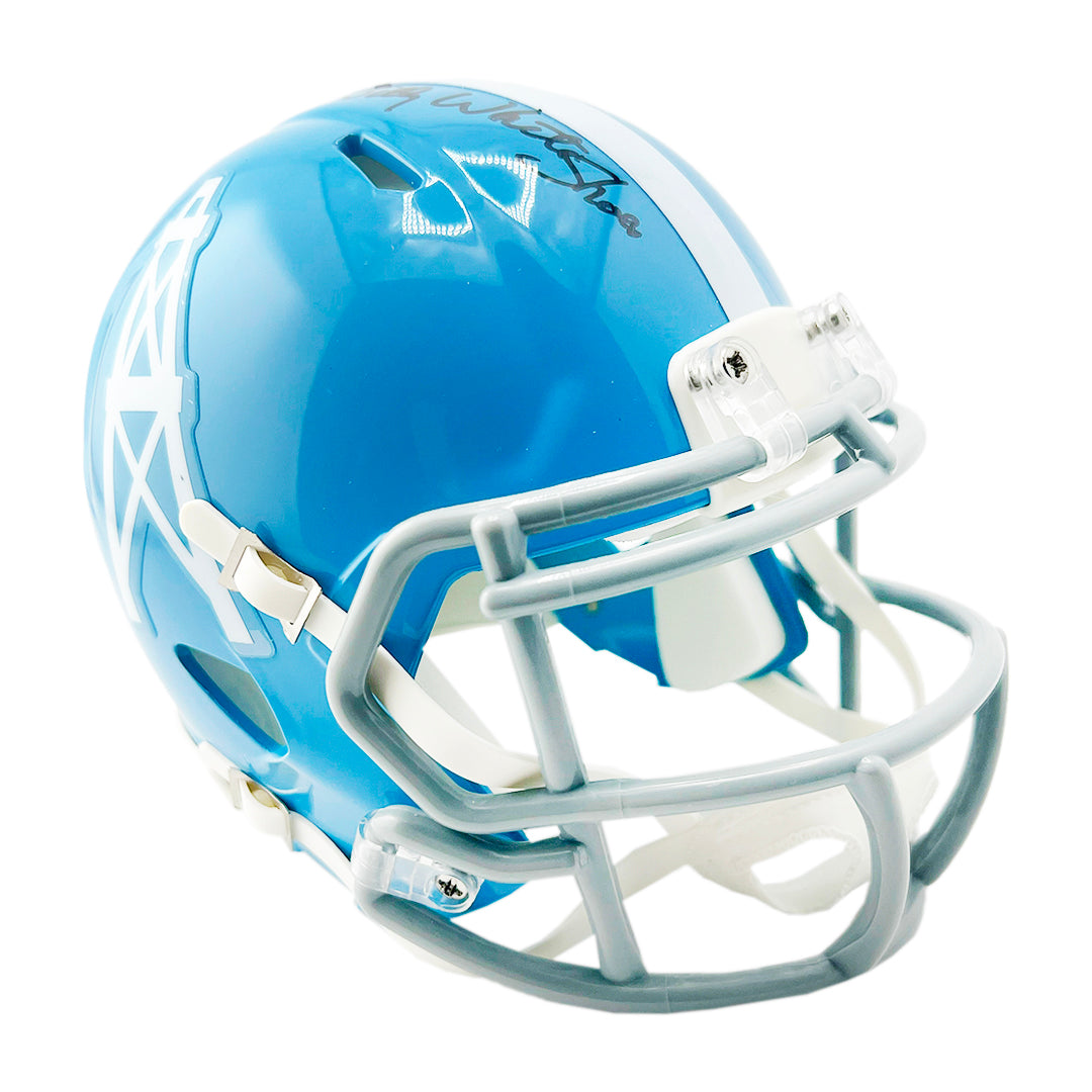 Billy "White Shoes" Johnson Signed Houston Oilers Throwback 60-62 Speed Mini Football Helmet (JSA)