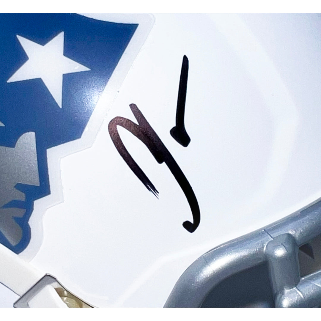 Chad Johnson Signed New England Patriots Rivalries Speed Mini Football Helmet (JSA)