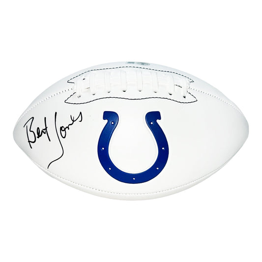 Bert Jones Signed Indianapolis Colts Official NFL Team Logo Football (Beckett)