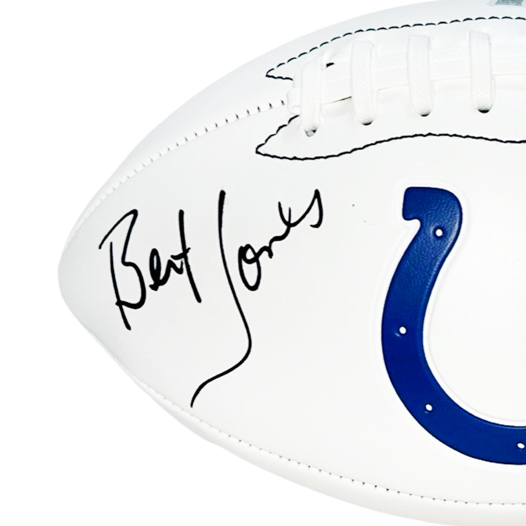 Bert Jones Signed Indianapolis Colts Official NFL Team Logo Football (Beckett)