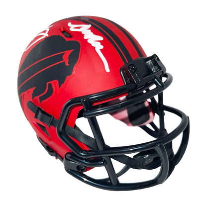 Bills Triplets Signed Buffalo Bills Rave Mini Football Helmet (Beckett)