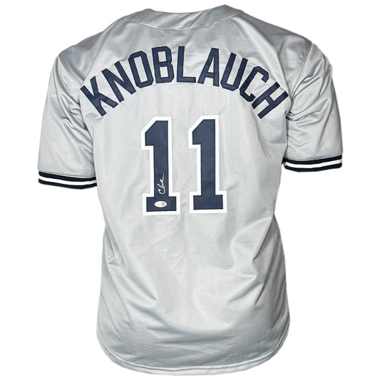 Chuck Knoblauch Signed New York Grey Baseball Jersey (JSA)