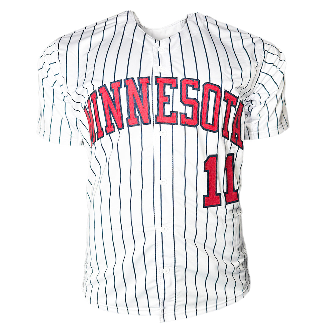Chuck Knoblauch Signed Minnesota Pinstripe Baseball Jersey (JSA)