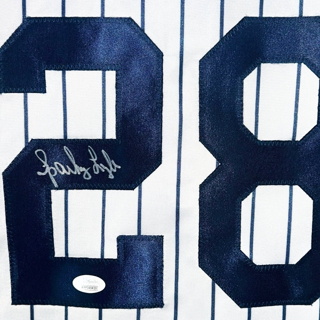 Sparky Lyle Signed New York Pinstripe Baseball Jersey (JSA)