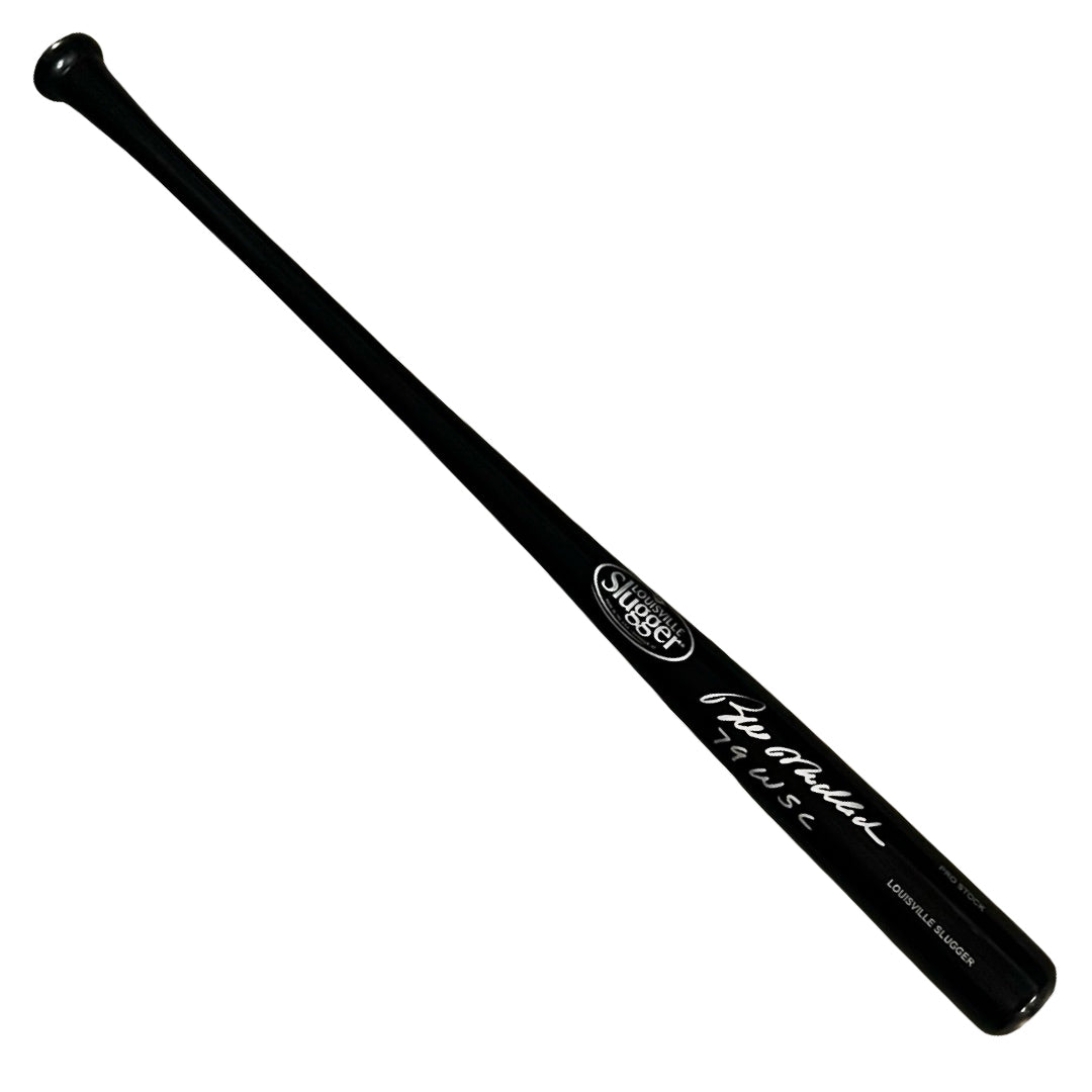 Bill Madlock Signed 79 WSC Inscription Louisville Slugger Official MLB Black Baseball Bat (JSA)